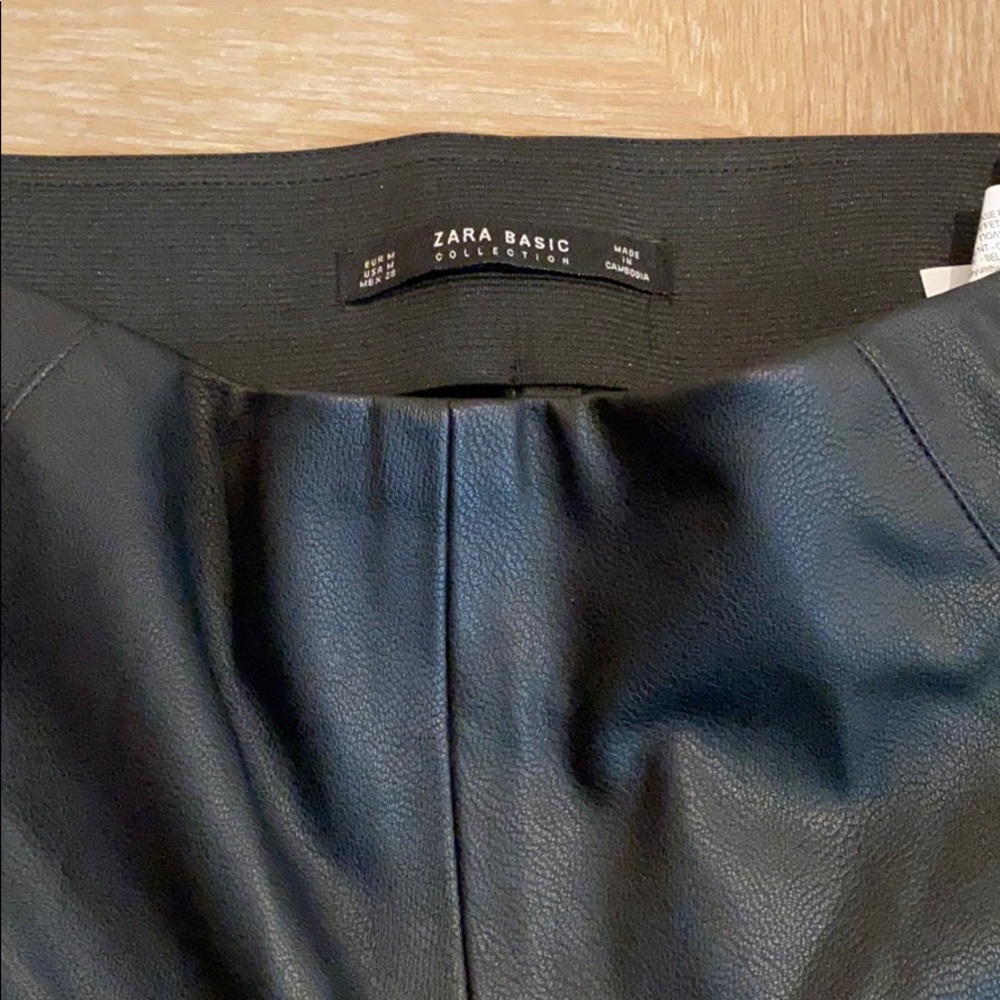 Zara leather leggings NWT
